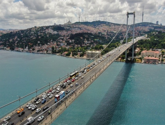 Köprüde 15 Temmuz ruhuyla pedal çevirdiler