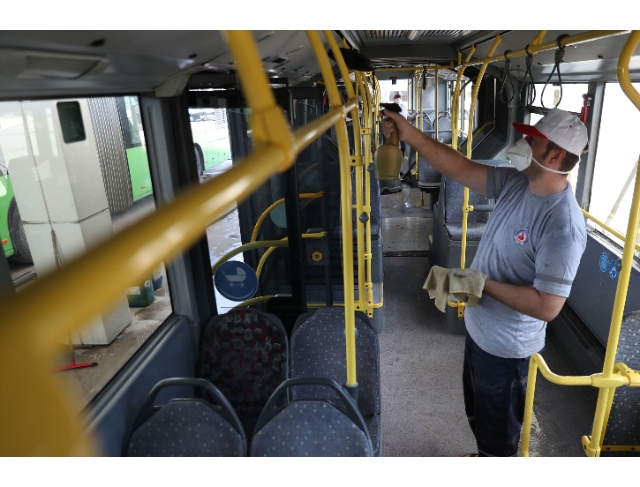 Büyükşehir otobüslerinde hijyen ön planda