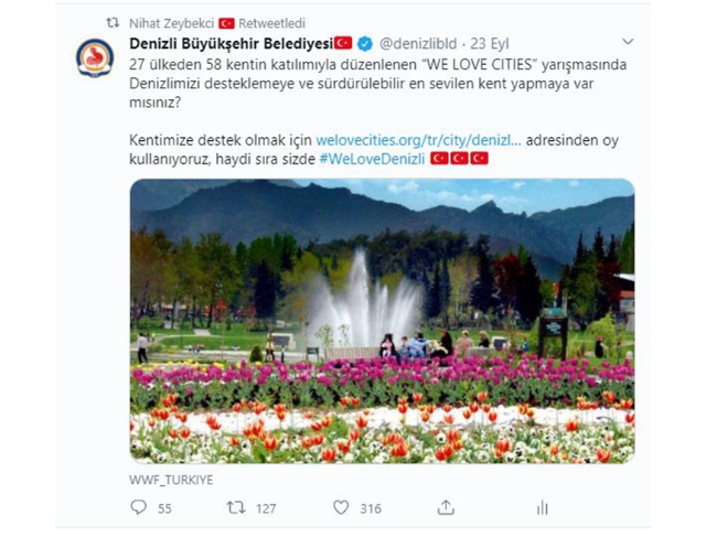 Denizli tek yürek "#WeLoveDenizli" diyor