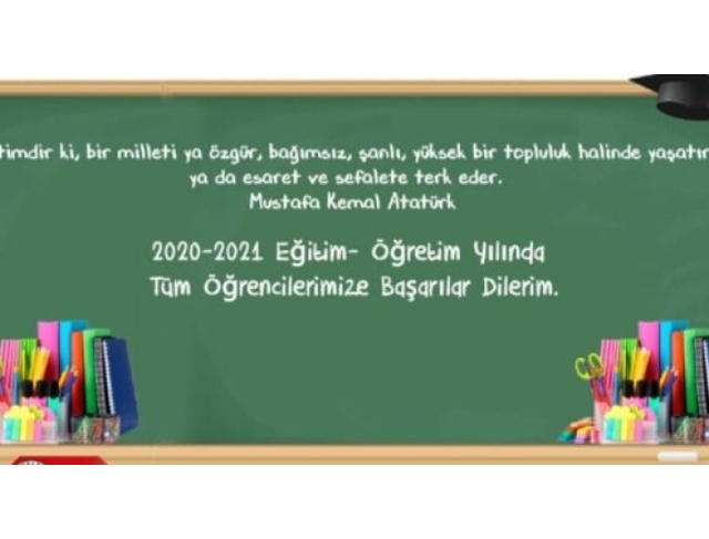 Dr. Hulusi Şavkan'dan 2020-2021 eğitim-öğretim yılı mesajı
