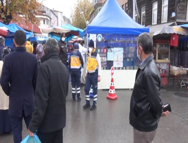 Pozitif hasta pazara girmek isterken yakalandı