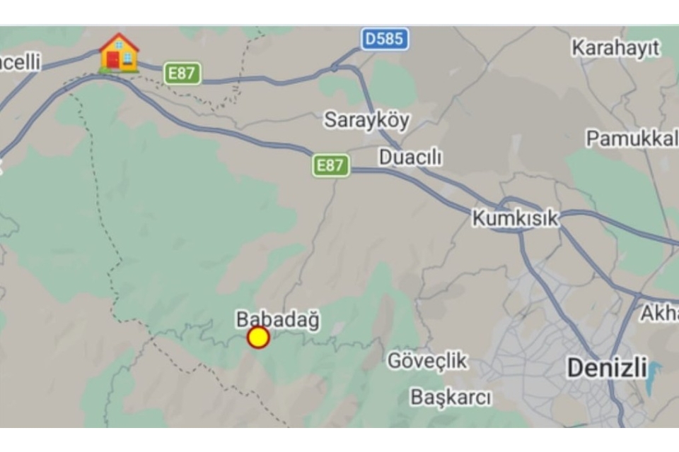 Babadağ’da 3.6 büyüklüğünde deprem meydana geldi