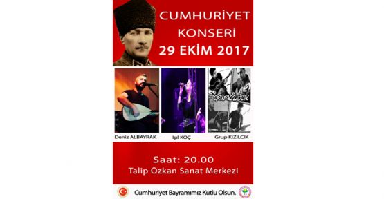 Cumhuriyetimizin Kuruluşunun 94.yıldönümünde ''Cumhuriyet Konserinde buluşalım.