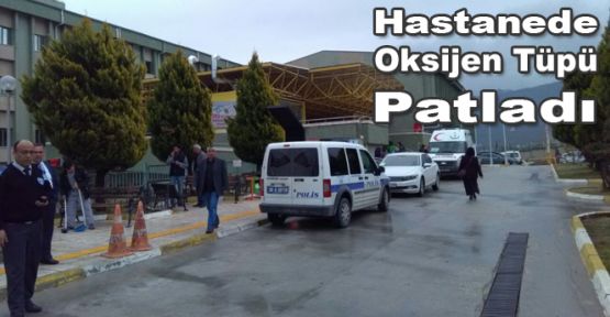 DENİZLİ'DE HASTANEDE OKSİJEN TÜPÜ PATLADI