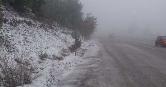 Denizli’nin yüksek kesimlerinde kar yağışı