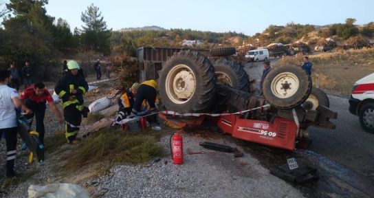 Devrilen traktörün altında kaldılar: 1 ölü, 1 yaralı