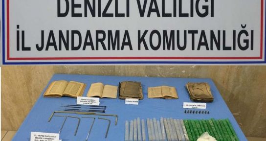 El yapımı patlayıcıyla kazı yaparken yakalandılar