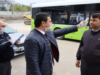 Kocaelide vatmanlar ve şoförler ateşlerini ölçtürmeden yola çıkamıyor