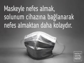 Bakan Koca: ”Maskeyle nefes almak, solunum cihazına bağlanarak nefes almaktan kolaydır”