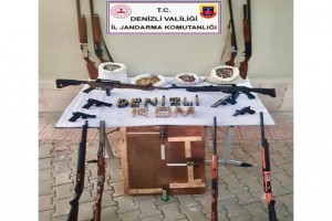 Denizli’de silah kaçakçılarına operasyon:7 gözaltı