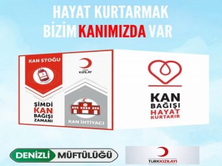 Denizli Müftülüğünden Kızılay’a destek