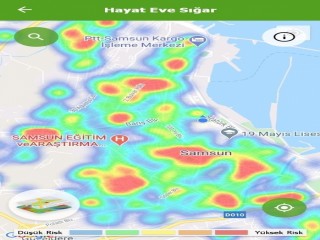 Samsunda haritada risk artıyor