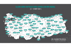 Denizli'de vaka sayısı 100 binde 41.50