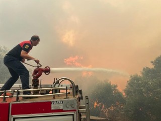 Datça’daki orman yangınından 17 konut olumsuz etkilendi