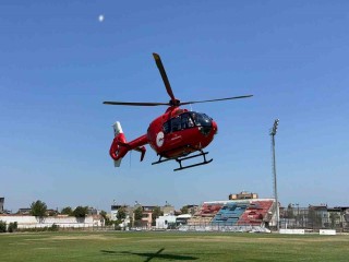 Arya bebek için helikopter havalandı