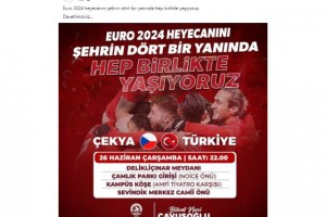 Büyükşehir, milli maç heyecanını şehrin dört bir yanına taşıyor