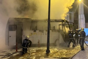 Servis şoförünün dikkati faciayı önledi, işçiler saniyelerle yanmaktan kurtuldu