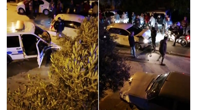 'Dur' ihtarına uymayarak kaçan sürücü ekip otosuna çarptı: 2 polis yaralandı