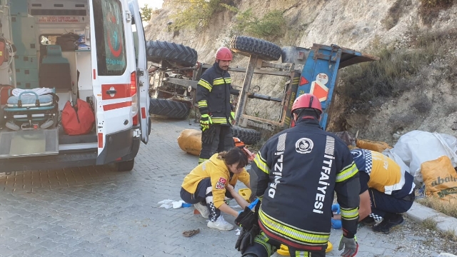 Tarım işçilerini taşıyan traktör devrildi: 9 yaralı