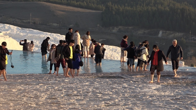 Beyaz cennet Pamukkale’de esnafın ‘corona’ virüsü endişesi