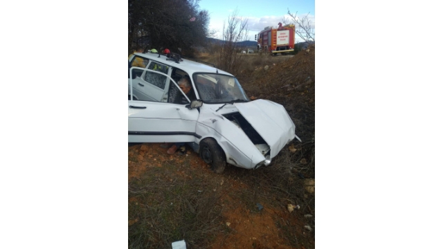 Denizli’de trafik kazası: 2 yaralı