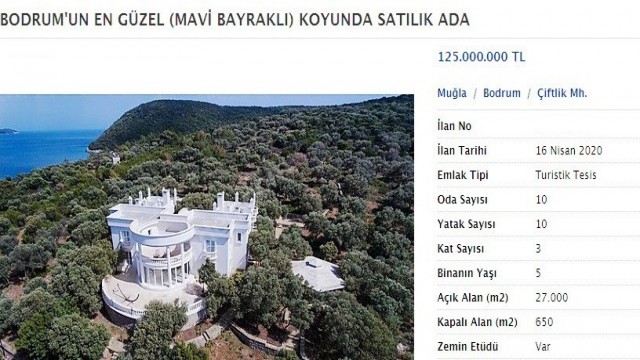 Bodrum’daki satılık adanın fiyatı dudak uçuklattı