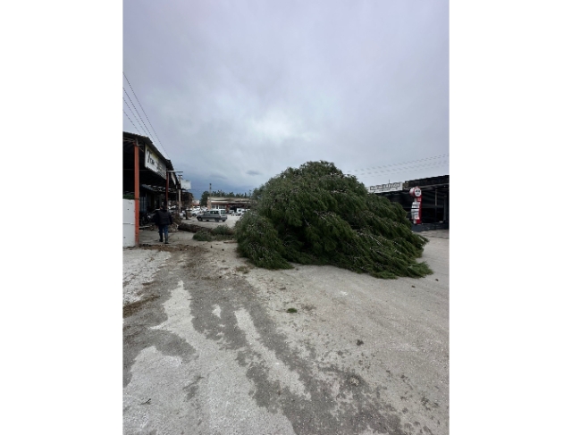 Fırtına ilçe emniyet amirliğinin çatısını uçurdu