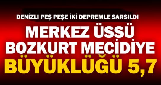 Denizli Bozkurt'ta Deprem