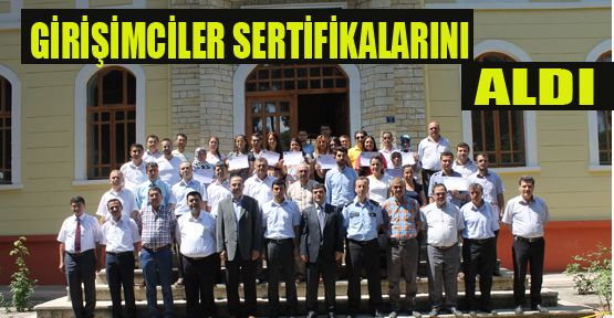 KOSGEB KURSİYERLERİ SERTİFİKALARINI ALDILAR