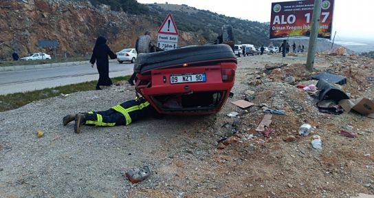 Otomobil takla attı: 1 yaralı