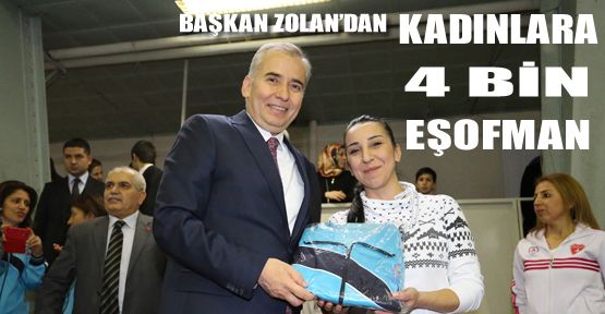 PİLATES YAPAN KADINLARA BAŞKAN ZOLAN’DAN 4 BİN EŞOFMAN