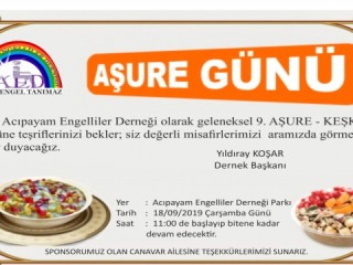 Engelliler Derneğinden Aşure ve Keşkek Hayrı