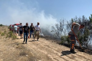 Tren yolu üzerindeki 4 noktada yangın