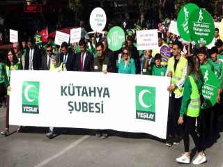 Kütahyada Sağlık için bir adım at kortej yürüyüşü