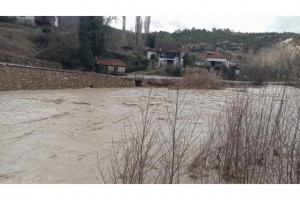 Denizli’de su seviyesi artan derelerde köprüler zarar gördü