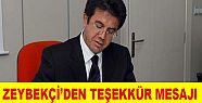 BAKAN ZEYBEKCİ SOSYAL MEDYADAN TEŞEKKÜR ETTİ